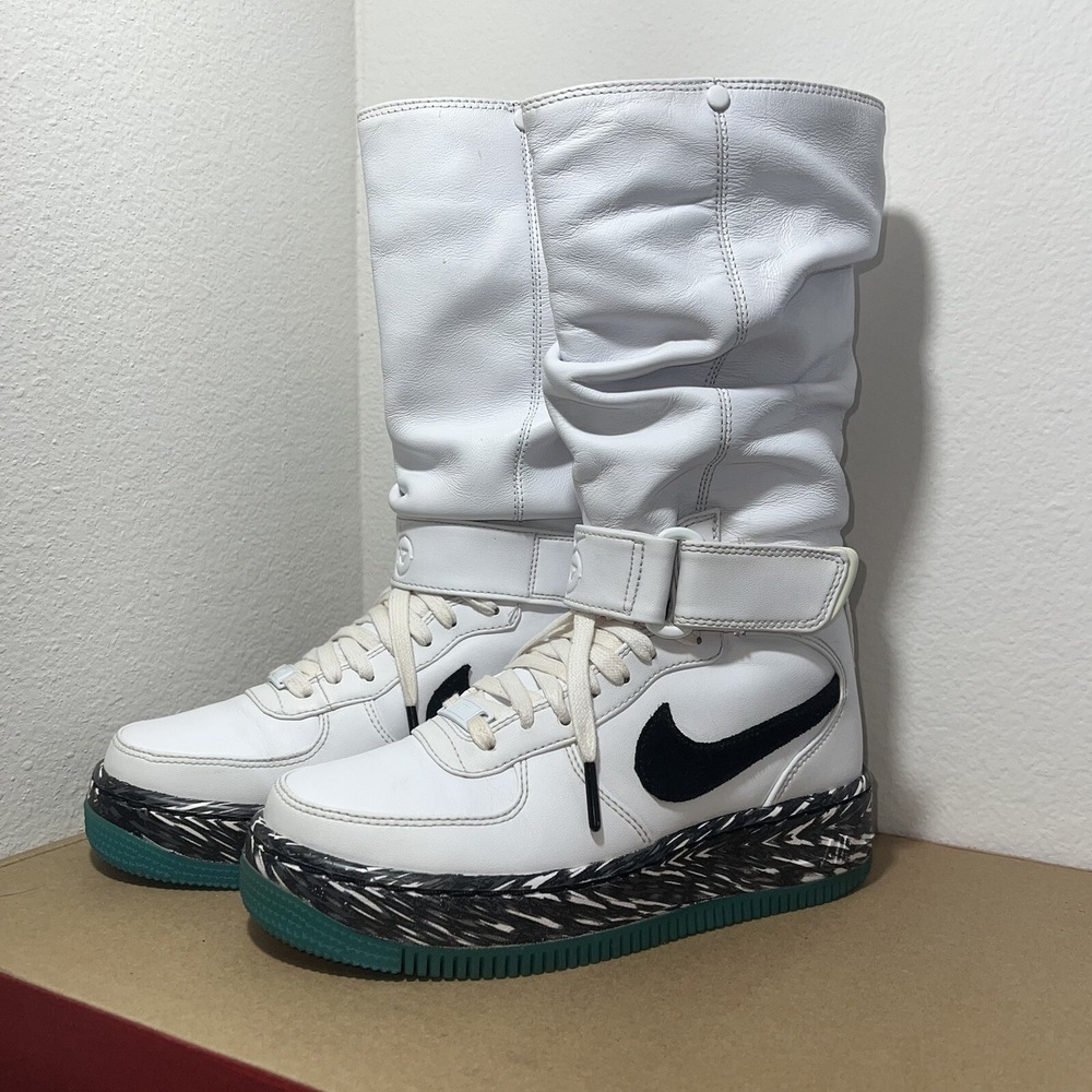 🔥Nike Air Force 1 Upstep Warrior N7 Women's Size 5‎ White Turquoise 873308-103